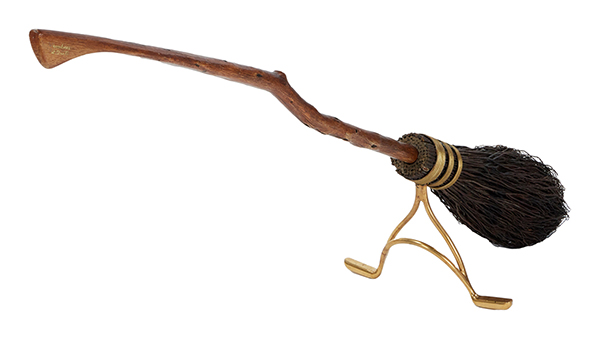 An original hero prop Nimbus 2000 broom belonging to Harry Potter