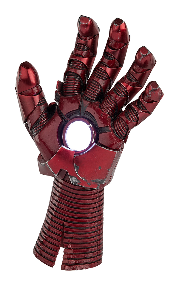 An original Iron Man repulsor glove hero prop designed for Tony Stark/Iron Man
