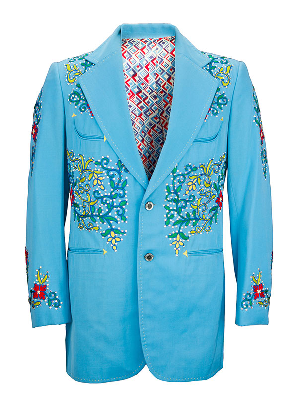 Dusty Hill's custom sky-blue wool suit jacket