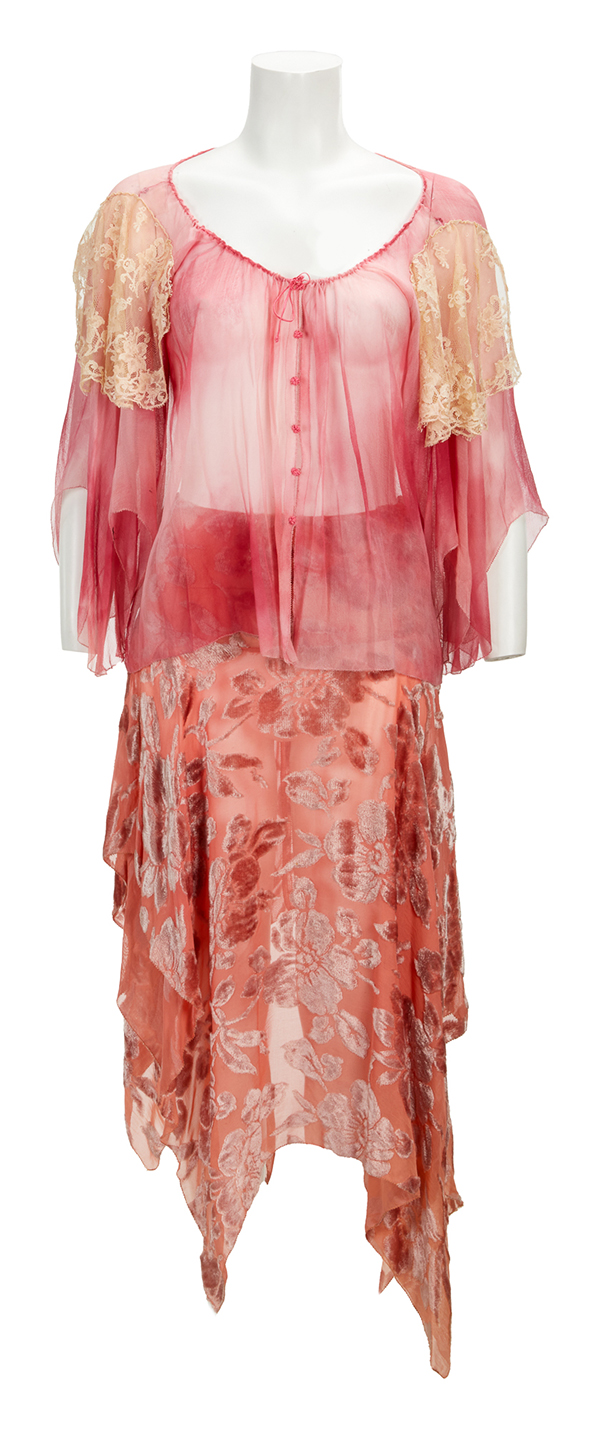 custom-made hippie ensemble in rose tones worn by Midler in her iconic Academy Award nominated role as Mary Rose