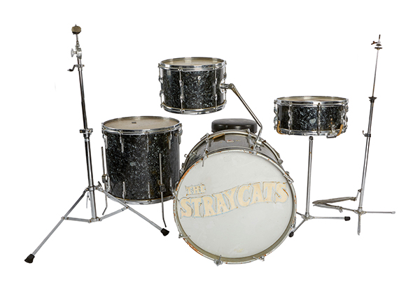 Keith Moon’s “Stardust” film used 1960s blue/black pearl finish four-piece Premier brand drum kit