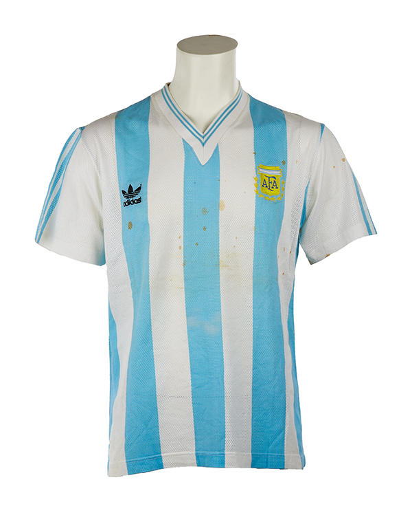 DIEGO MARADONA: MATCH-WORN 1990 WORLD CUP ARGENTINA JERSEY