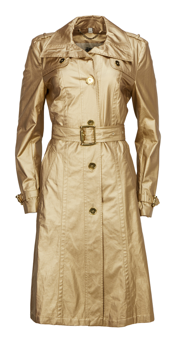 Whitney Houston Burberry London cotton trench coat
